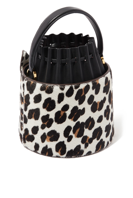 Buttercup Leopard Haircalf Small Bucket Bag